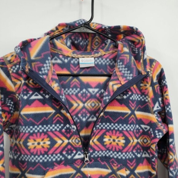 Columbia Benton Springs Long Sleeve Hoodie Girls Size Large NWT Half Zip Aztec - Picture 9 of 15